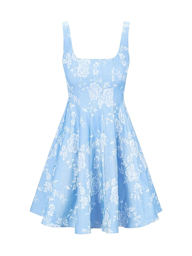 Wells Floral Fit & Flare Minidress