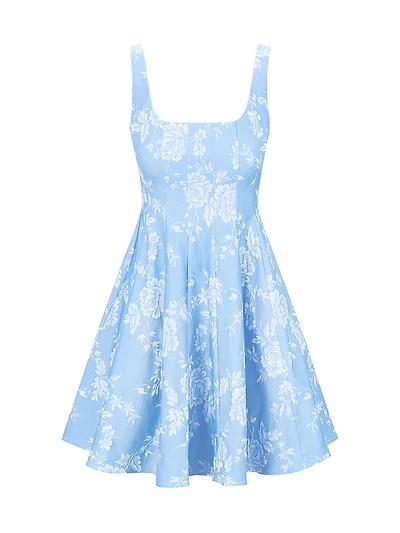 Wells Floral Fit & Flare Minidress