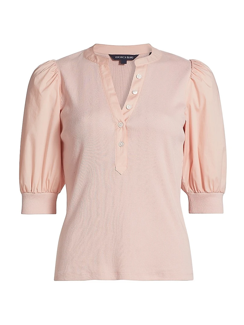 Coralee Puff-Sleeve Top