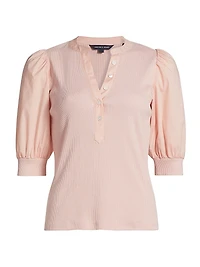 Coralee Puff-Sleeve Top