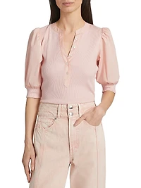 Coralee Puff-Sleeve Top