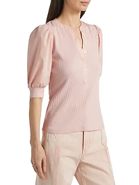 Coralee Puff-Sleeve Top