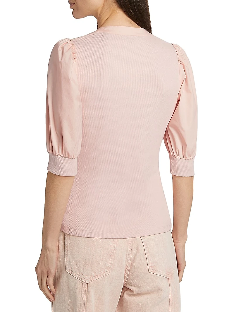 Coralee Puff-Sleeve Top