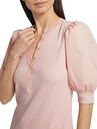 Coralee Puff-Sleeve Top
