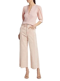Coralee Puff-Sleeve Top