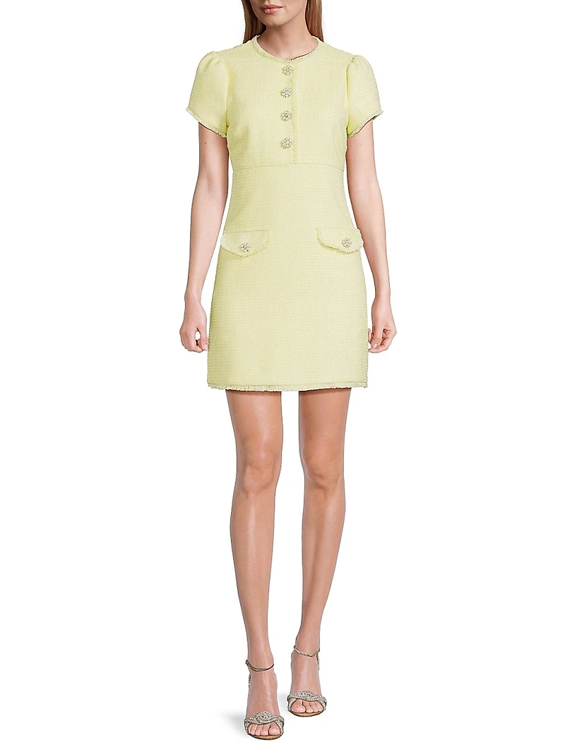 Marcina Tweed Minidress