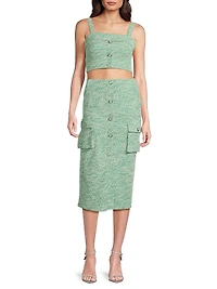 Roland 2-Piece Boucle-Knit Top & Skirt Set