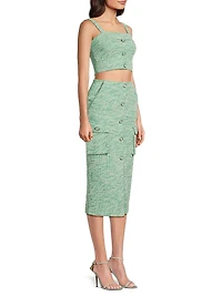 Roland 2-Piece Boucle-Knit Top & Skirt Set
