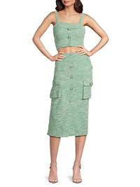 Roland 2-Piece Boucle-Knit Top & Skirt Set