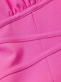 Rome Plunge Flounce Cocktail Dress