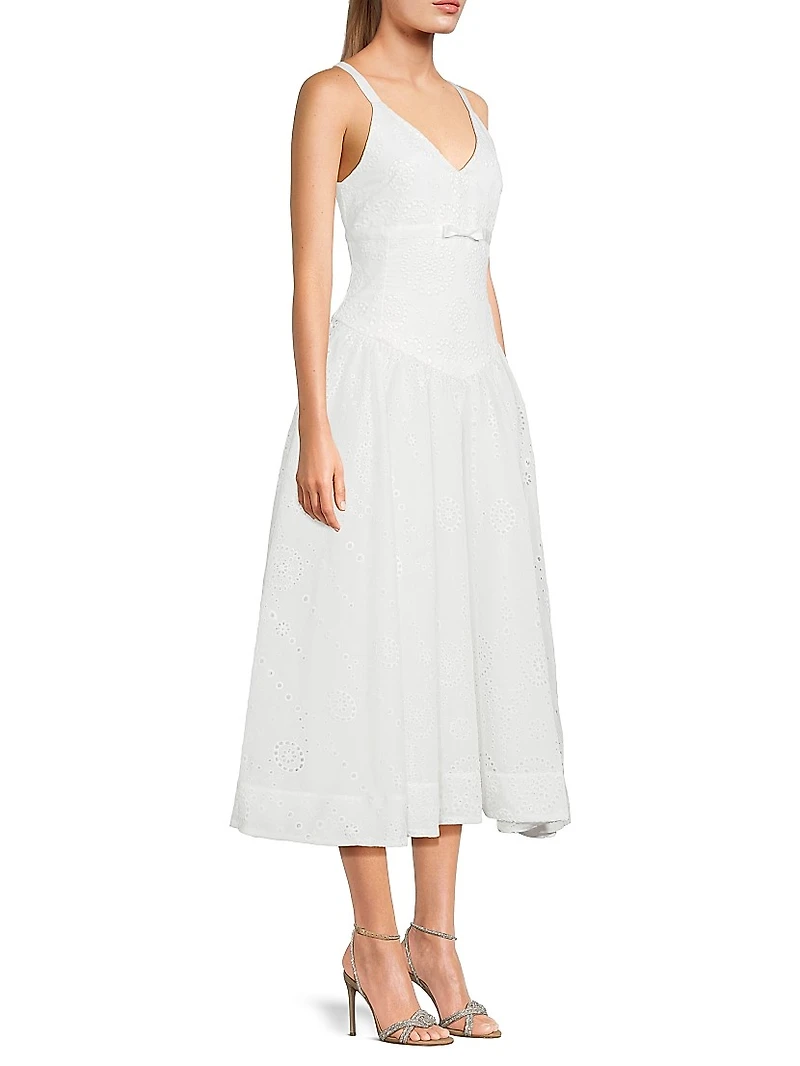 Breena Bow Fit-&-Flare Cocktail Dress
