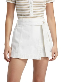 Agee Cotton-Blend Skort