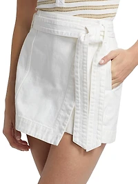 Agee Cotton-Blend Skort