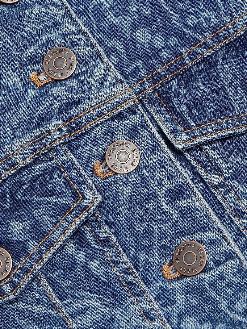 Tika Paisley Belted Denim Jacket