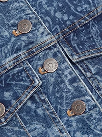 Tika Paisley Belted Denim Jacket