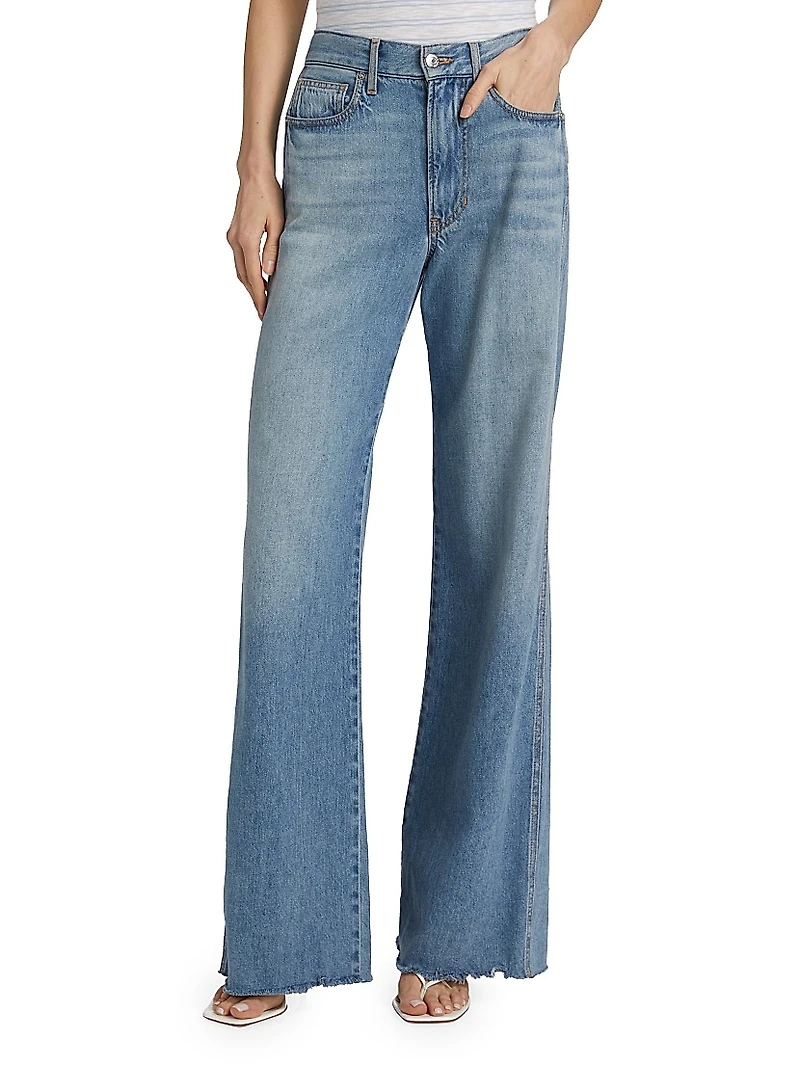 Kasey Mid-Rise Wide-Leg Jeans