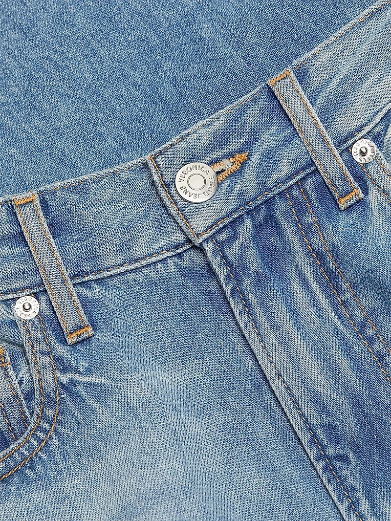 Kasey Mid-Rise Wide-Leg Jeans