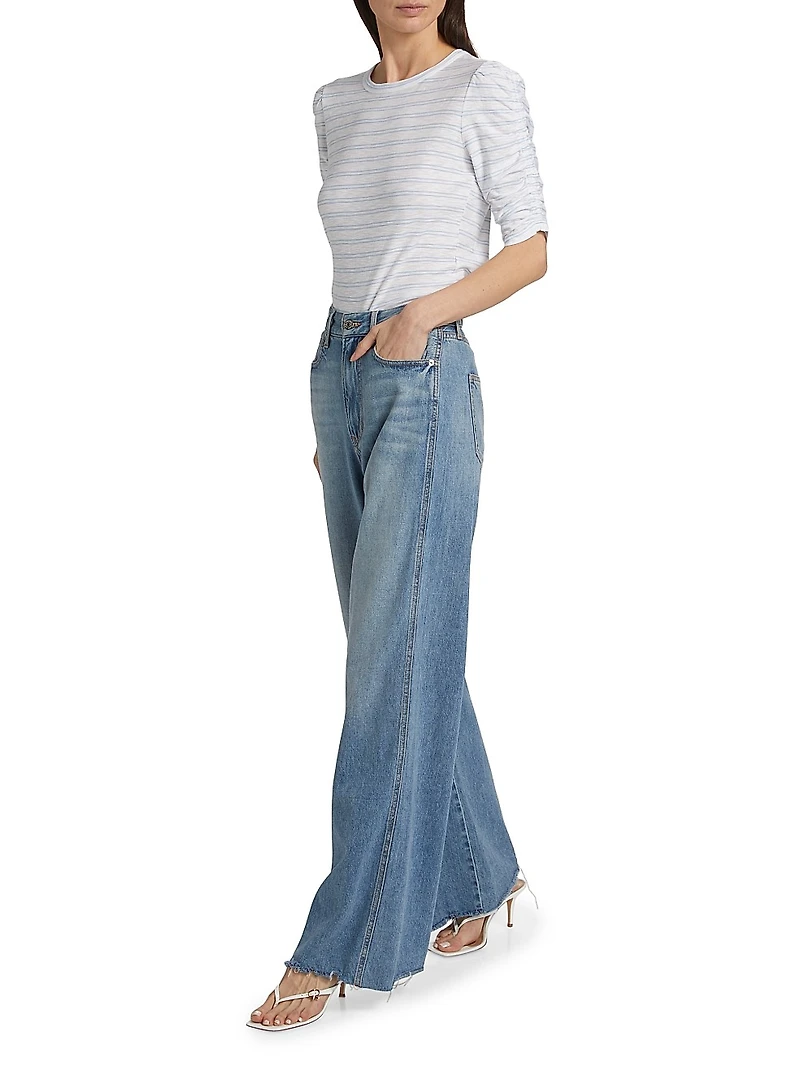 Kasey Mid-Rise Wide-Leg Jeans