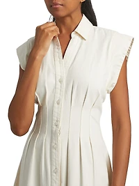 Ruben Cotton Cap-Sleeve Midi-Shirtdress