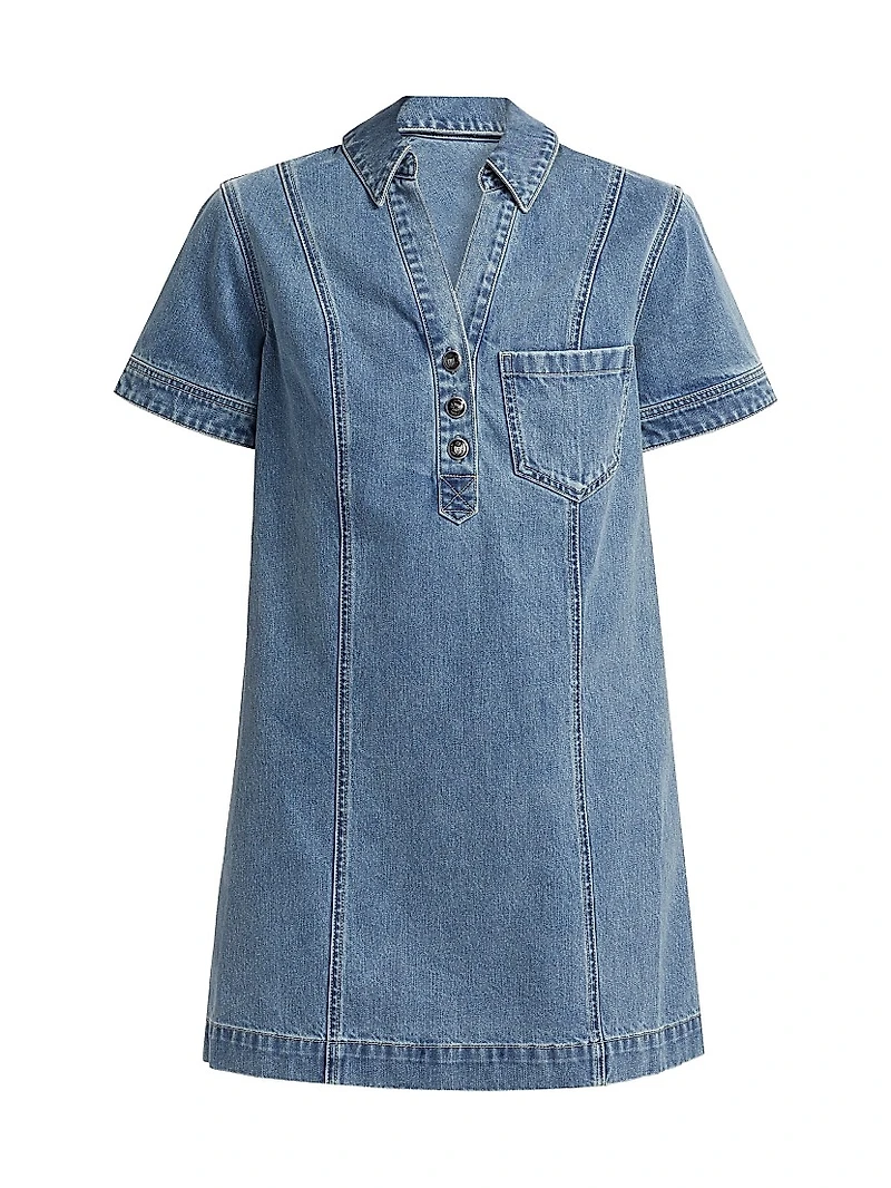 Otto Denim Polo Minidress