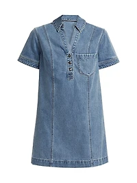 Otto Denim Polo Minidress