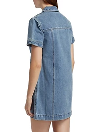 Otto Denim Polo Minidress