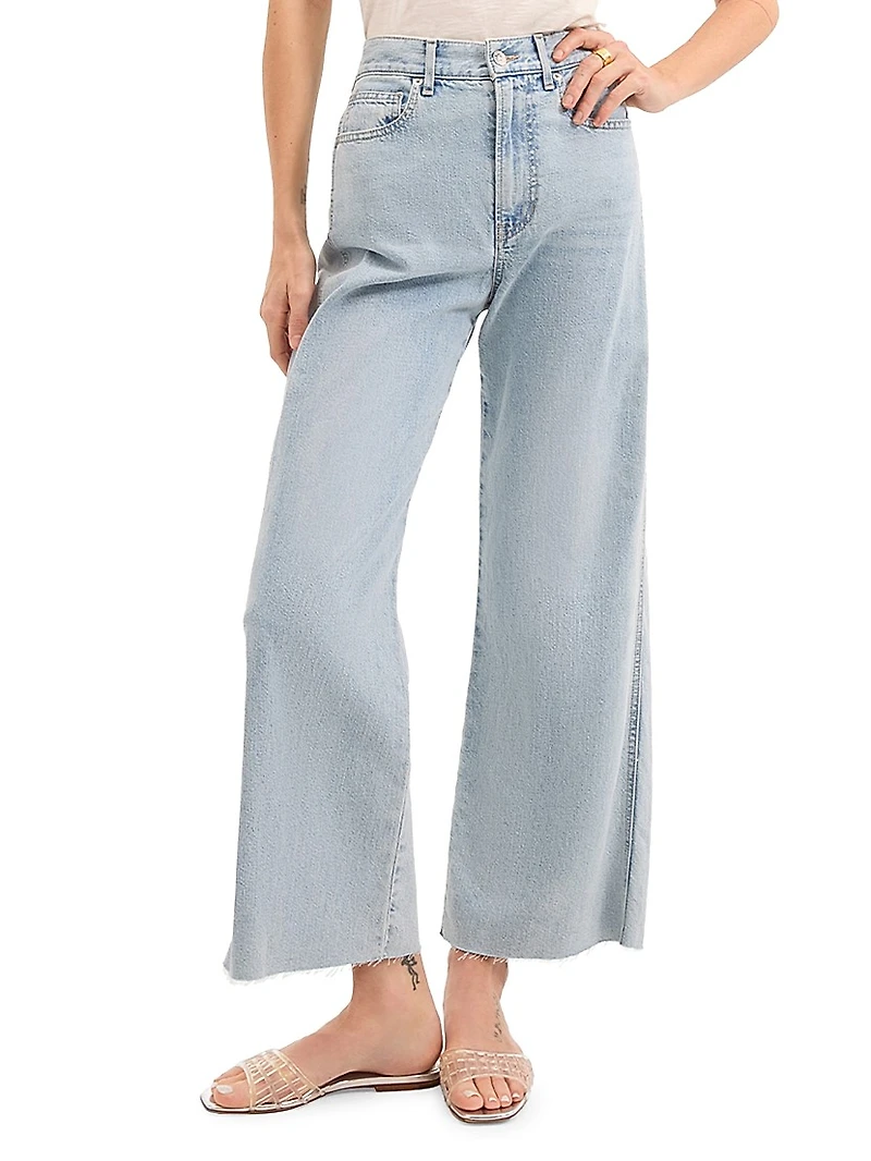 Taylor High-Rise Wide-Leg Crop Jeans