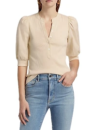 Coralee Puff-Sleeve Top
