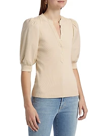 Coralee Puff-Sleeve Top