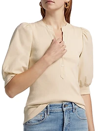 Coralee Puff-Sleeve Top