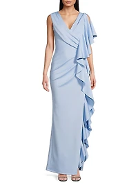 Eve Morwen Ruffled Sleeveless Gown
