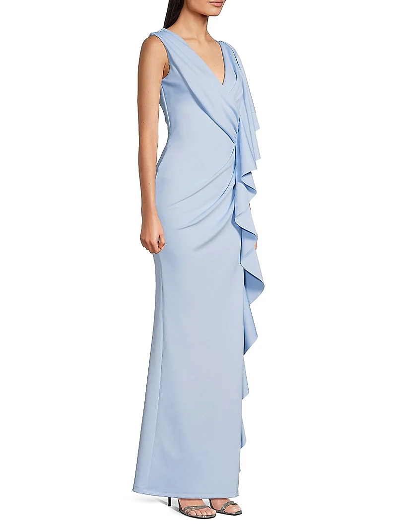 Eve Morwen Ruffled Sleeveless Gown