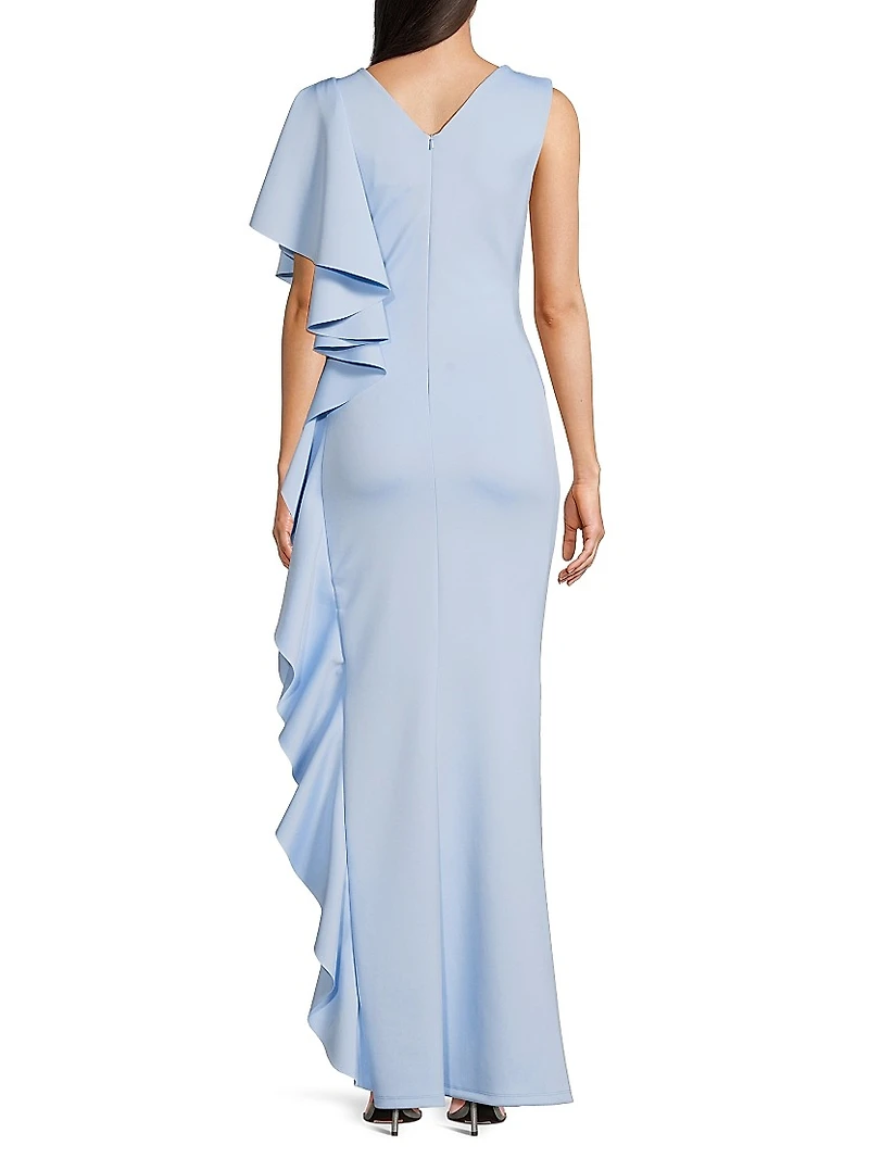 Eve Morwen Ruffled Sleeveless Gown