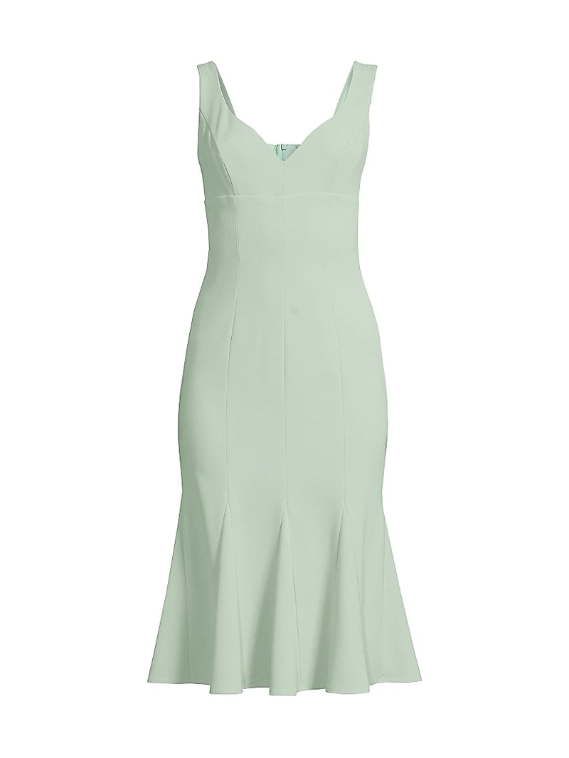 Ashlyn Crepe Sweetheart Midi-Dress