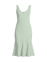 Ashlyn Crepe Sweetheart Midi-Dress