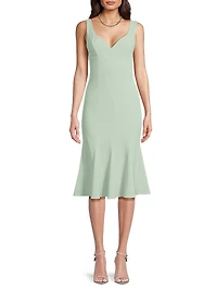Ashlyn Crepe Sweetheart Midi-Dress