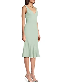 Ashlyn Crepe Sweetheart Midi-Dress