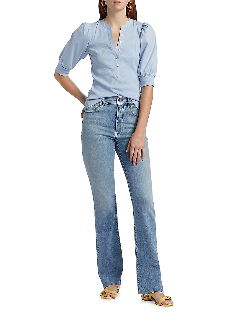 Coralee Puff-Sleeve Top