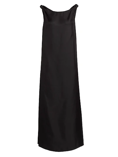 Moun Draped Sleeveless Midi-Dress