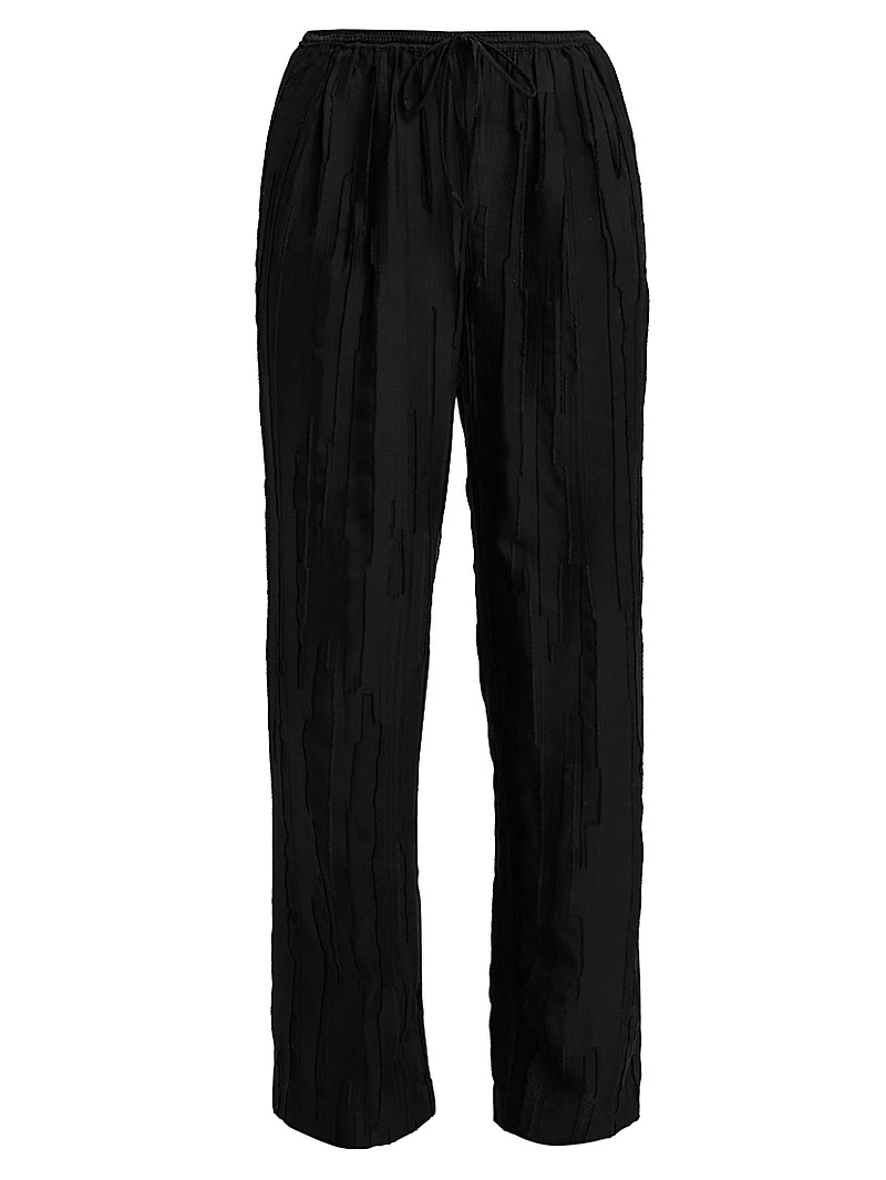 Soler Silk-Cotton Drawstring Pants