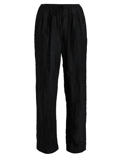 Soler Silk-Cotton Drawstring Pants