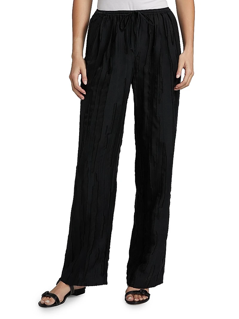 Soler Silk-Cotton Drawstring Pants