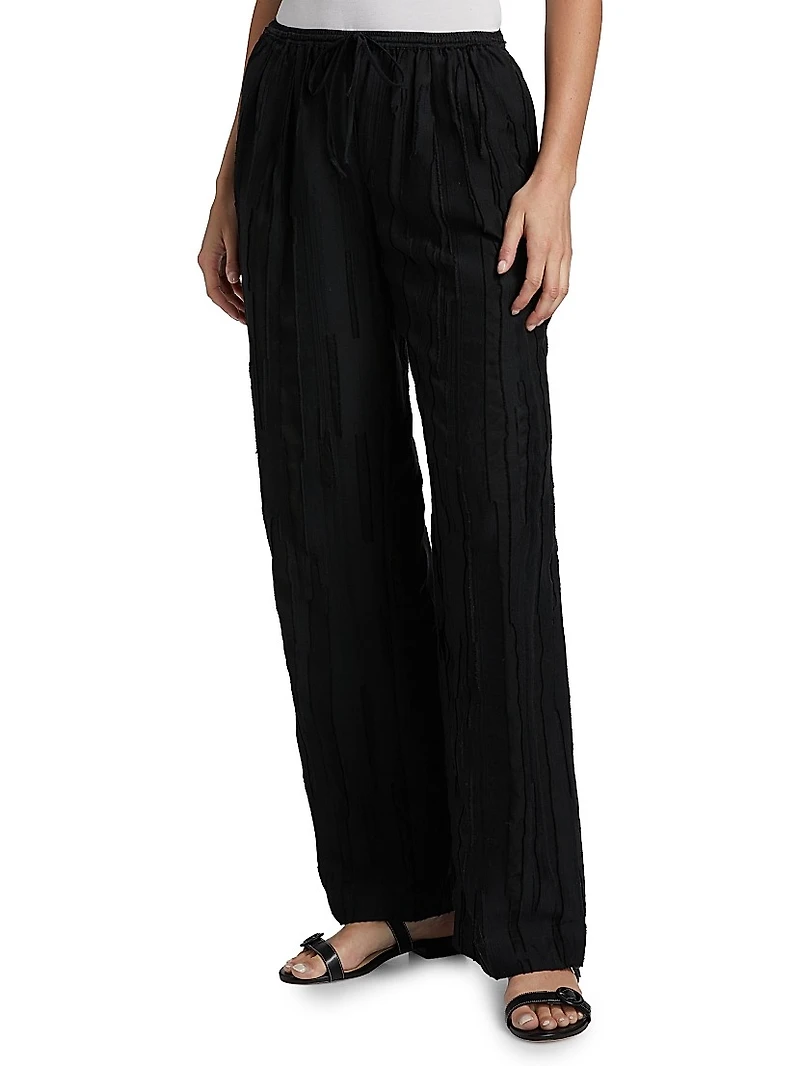 Soler Silk-Cotton Drawstring Pants