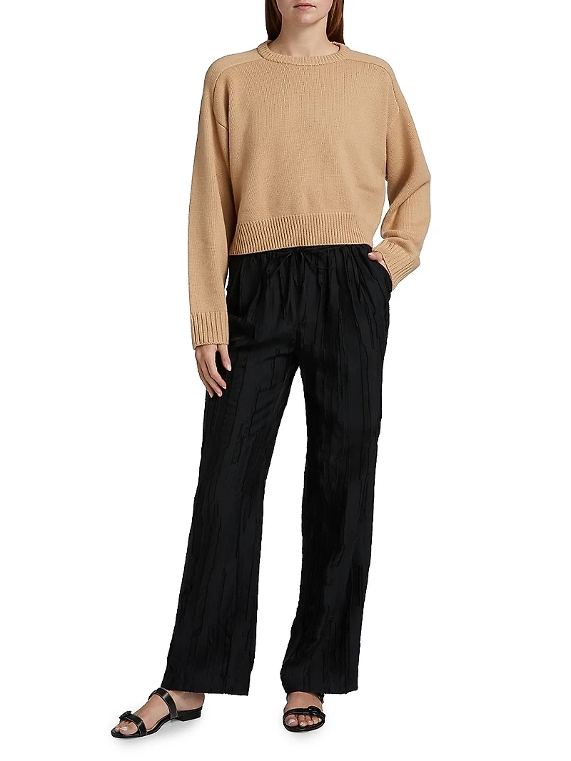 Soler Silk-Cotton Drawstring Pants