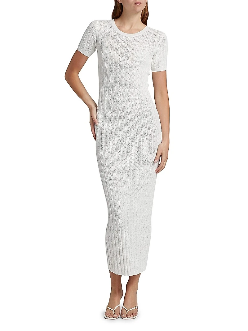 Aruba Rib-Lace Knit Dress