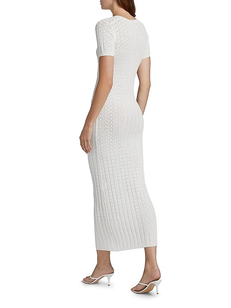 Aruba Rib-Lace Knit Dress