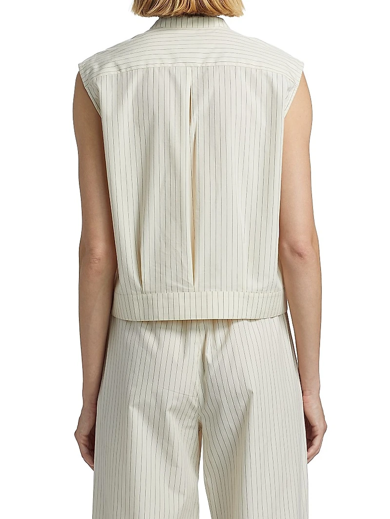 Hale Stripes Sleeveless Boxy Top