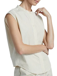 Hale Stripes Sleeveless Boxy Top