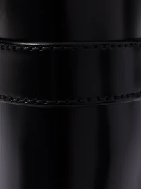 Brushed Leather Ankle Boots with Strap