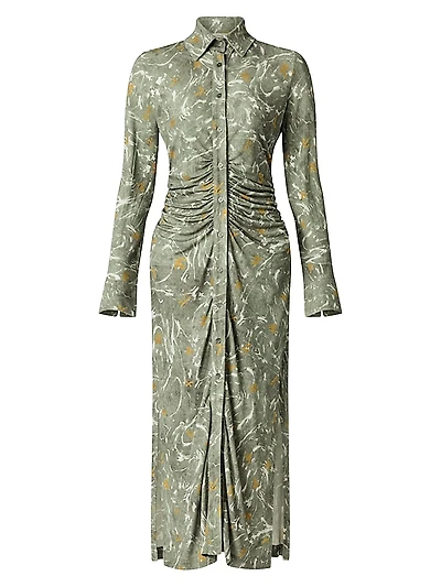 Claudia Ruched Waist Shirtdress